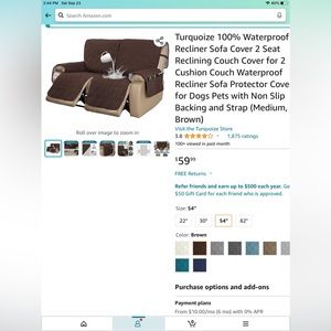 Turquoize 100% Waterproof
Recliner Sofa Cover from The Turquoize Store